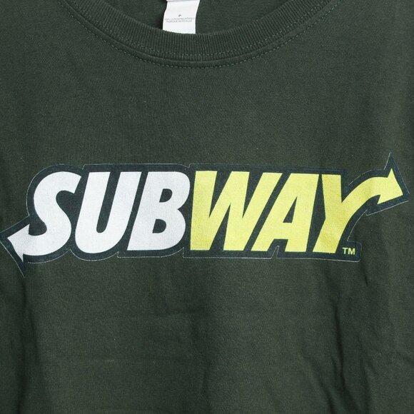 Subway Subshop Shirt Womens Small Green Employee Tee - Picture 4 of 4